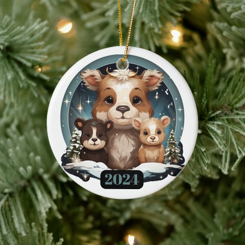 Scottish Highland Custom Ornament Babys first Ceramic Ornament