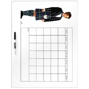 Scottish Highland Dance Calendar Dry Erase Board