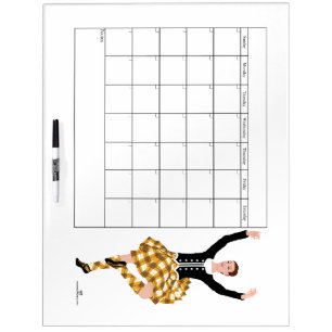 Scottish Highland Dance Calendar Dry Erase Board
