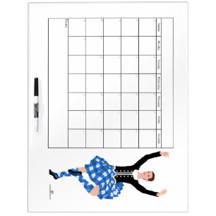 Scottish Highland Dance Calendar Dry Erase Board