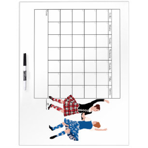 Scottish Highland Dance Calendar Dry Erase Board