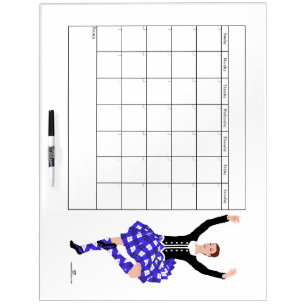 Scottish Highland Dance Calendar Dry Erase Board