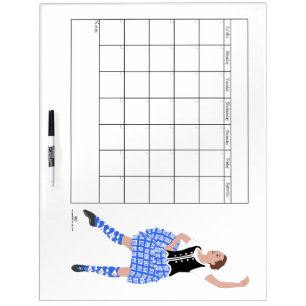 Scottish Highland Dance Calendar Dry Erase Board