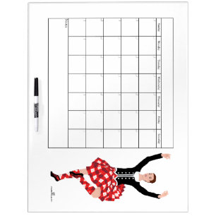 Scottish Highland Dance Calendar Dry Erase Board