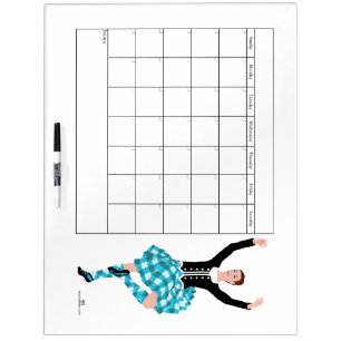 Scottish Highland Dance Calendar Dry Erase Board