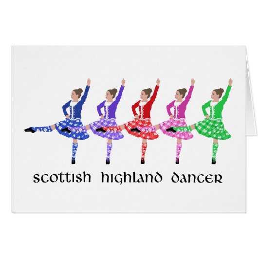 Scottish Highland Dance Line Cards (Front Horizontal)
