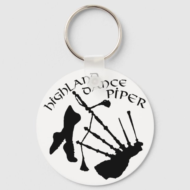 Scottish Highland Dance Piper Keychain (Front)