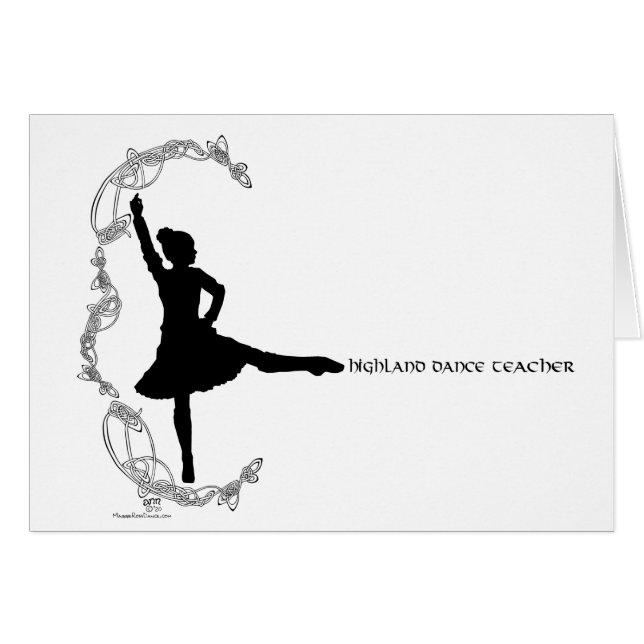 Scottish Highland Dance Teacher Cards (Front Horizontal)