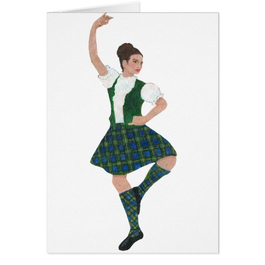 Scottish Highland Dancer Campbell Cards (Front)