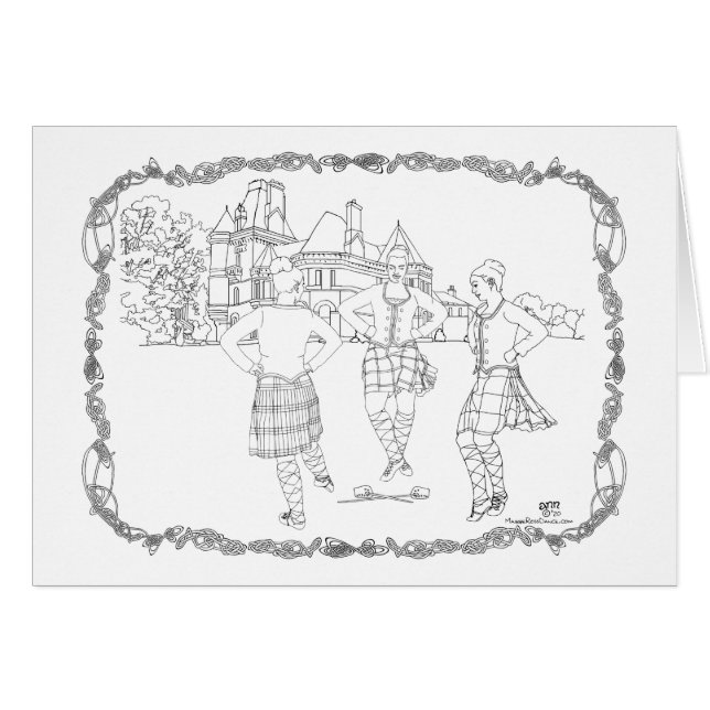 Scottish Highland Dancer Cards (Front Horizontal)