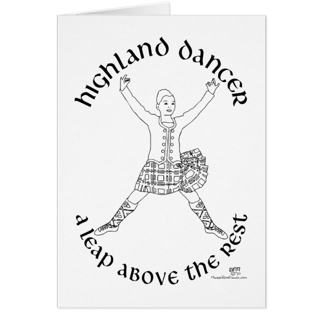 Scottish Highland Dancer Cards (Front)