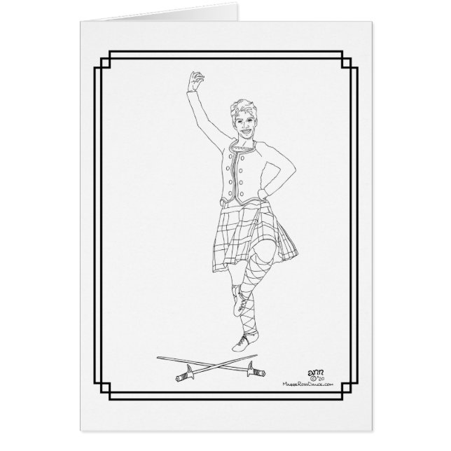 Scottish Highland Dancer Cards (Front)