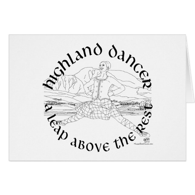 Scottish Highland Dancer Cards (Front Horizontal)