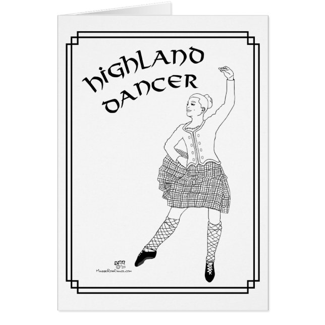 Scottish Highland Dancer Cards (Front)