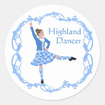 Scottish Highland Dancer Celtic Knotwork Blue