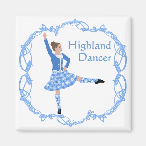 Scottish Highland Dancer Celtic Knotwork Blue