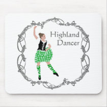 Scottish Highland Dancer Celtic Knotwork Green