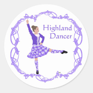 Highland Dancer Silhouette Scottish Sotland Dance Wall Art Decal Sticker Picture 