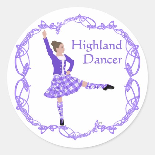 Scottish Highland Dancer Celtic Knotwork Purple