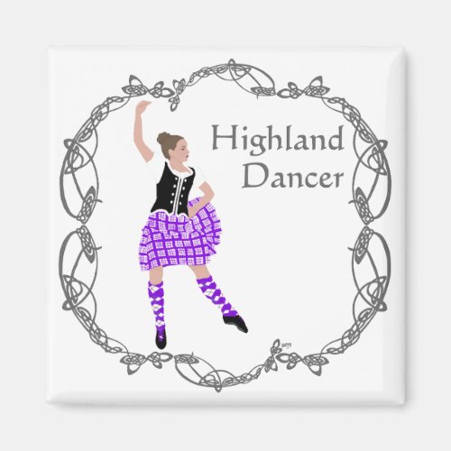 Scottish Highland Dancer Celtic Knotwork Purple