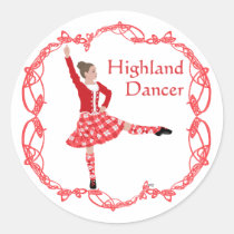 Scottish Highland Dancer Celtic Knotwork Red