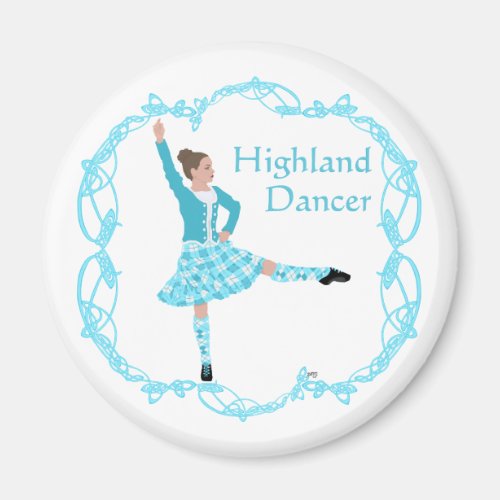 Scottish Highland Dancer Celtic Knotwork Turquoise