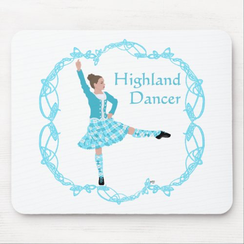 Scottish Highland Dancer Celtic Knotwork Turquoise