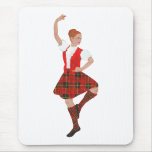 Scottish Highland Dancer Erskine Tartan Mouse Pad