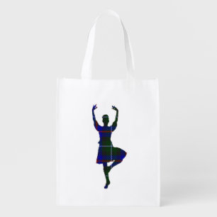 Scottish Highland Dancer Grocery Bag