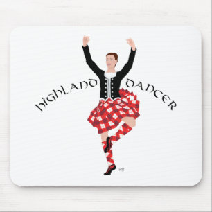 Scottish Highland Dancer Red and Black Mouse Pad