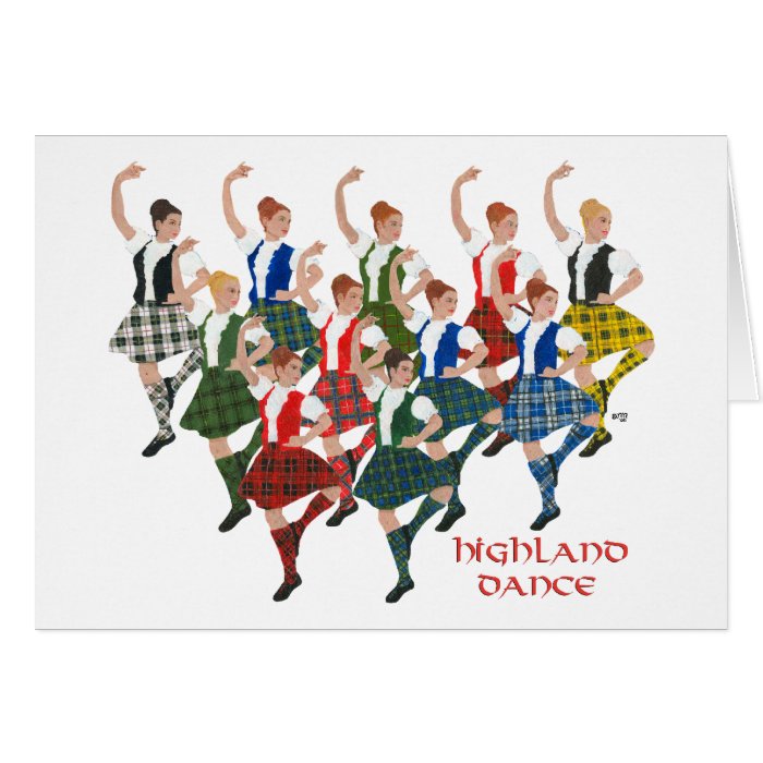 Scottish Highland Dancers Cards