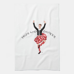 Scottish Highland Fling - Red Plaid Towel