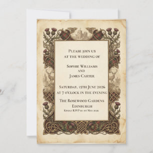 Scottish Highland Heritage Wedding Invitation