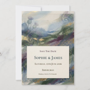 Scottish Highland Landscape Save the Date Card