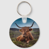 Shaggy Highland Cow Keychain