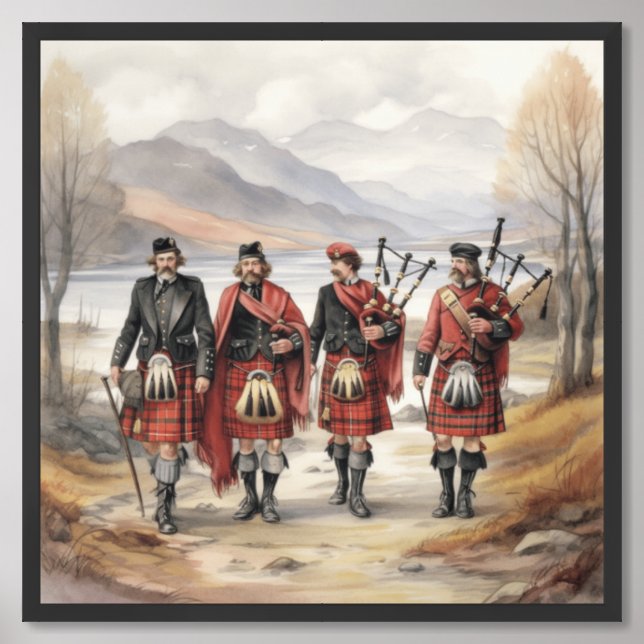 Scottish Highland: The Men of Clan MacFarlane Framed Art (Framed Front)