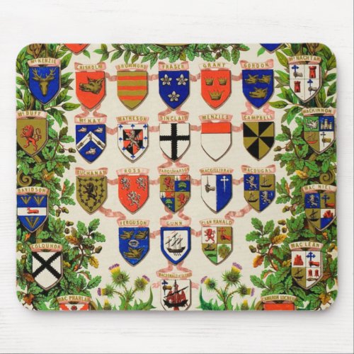 Scottish Highlander Clan Coat Of Arms Shields Mouse Pad