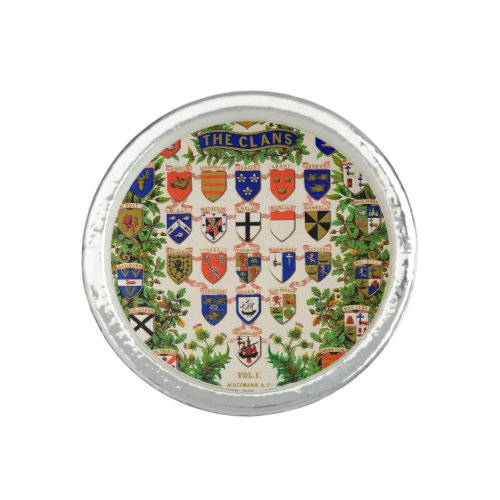 Scottish Highlander Clan Coat Of Arms Shields Ring