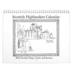 Scottish Highlanders, Castles and Dogs Calendar