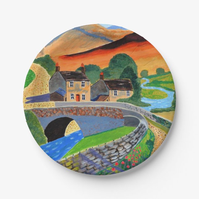 Scottish Highlands 2 paper plate   (Front)