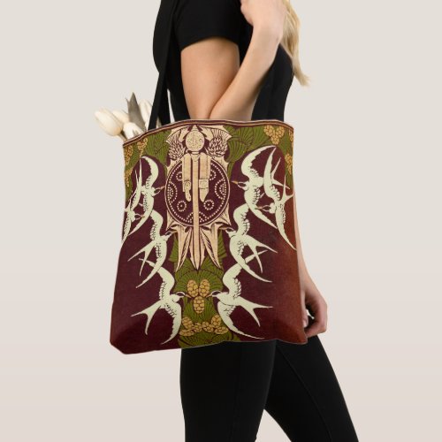 Scottish Highlands Antique Book Cover Tote Bag