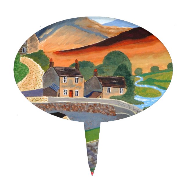 Scottish Highlands Cake Topper (Front)