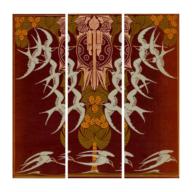 Scottish Highlands Old Book Triptych (Front)