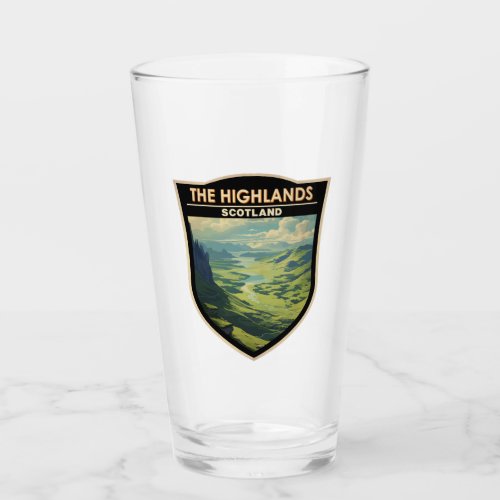 Scottish Highlands Scotland Travel Art Vintage Glass