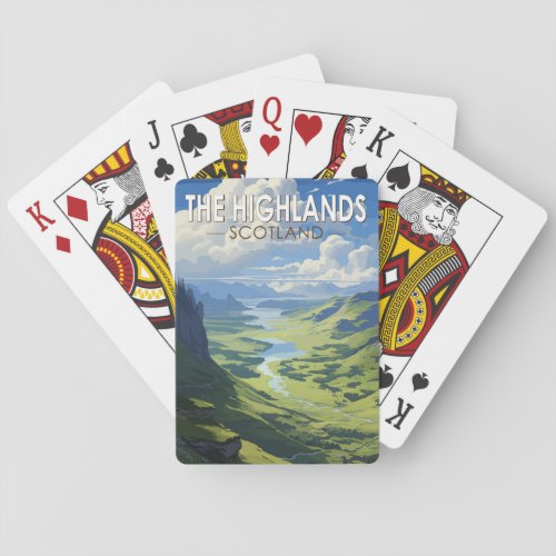 Scottish Highlands Scotland Travel Art Vintage Playing Cards