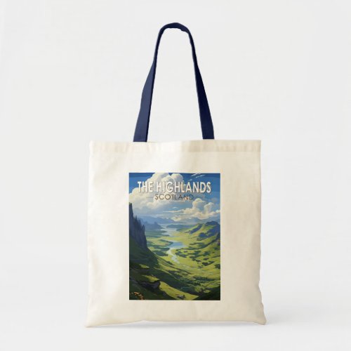 Scottish Highlands Scotland Travel Art Vintage Tote Bag