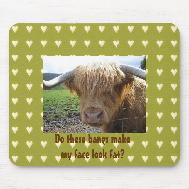 Scottish Highlands Steer Humor - Mousepad (Front)