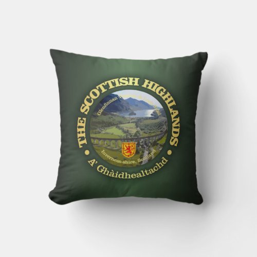 Scottish Highlands Throw Pillow