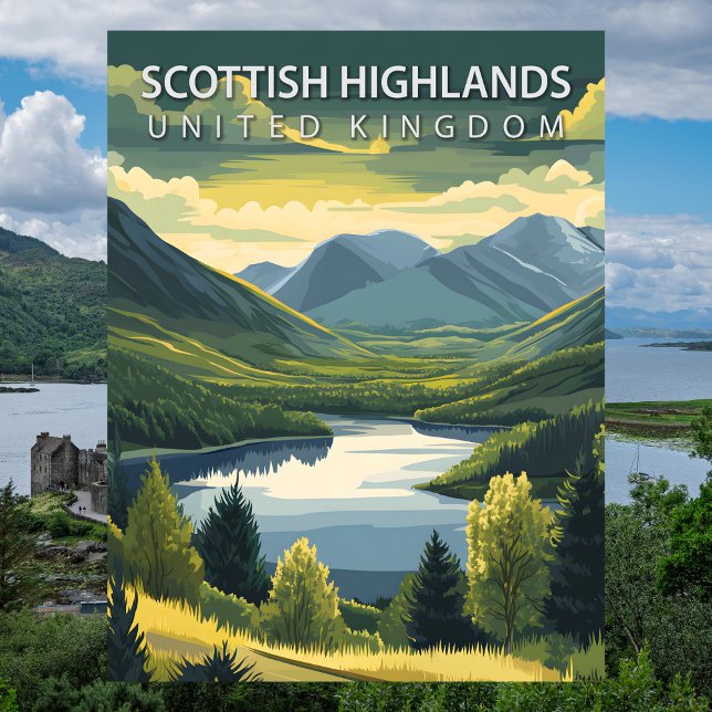 Scottish Highlands UK Mountains Landscape Travel Postcard (Scottish Highlands UK Mountains Landscape Travel Postcard
)