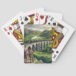 Scottish Highlands Vintage Travel Illustration Poker Cards